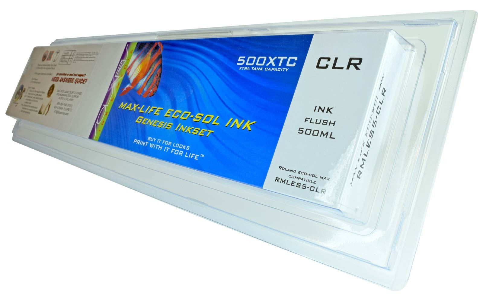 Compatible Roland Eco-Sol Max 500ML Flush Fluid Cartridge